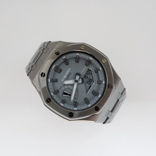 楽天市場 G Shock Ga 2110et 8a カスタム カシオーク オリジナル 腕時計 ステンレス グレー 第3世代 Strap 24