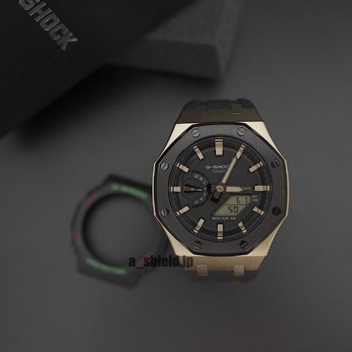 楽天市場 G Shock A 2100th 1ajf カスタム カシオーク オリジナル 腕時計 ゴールド 第三世代 Strap 24