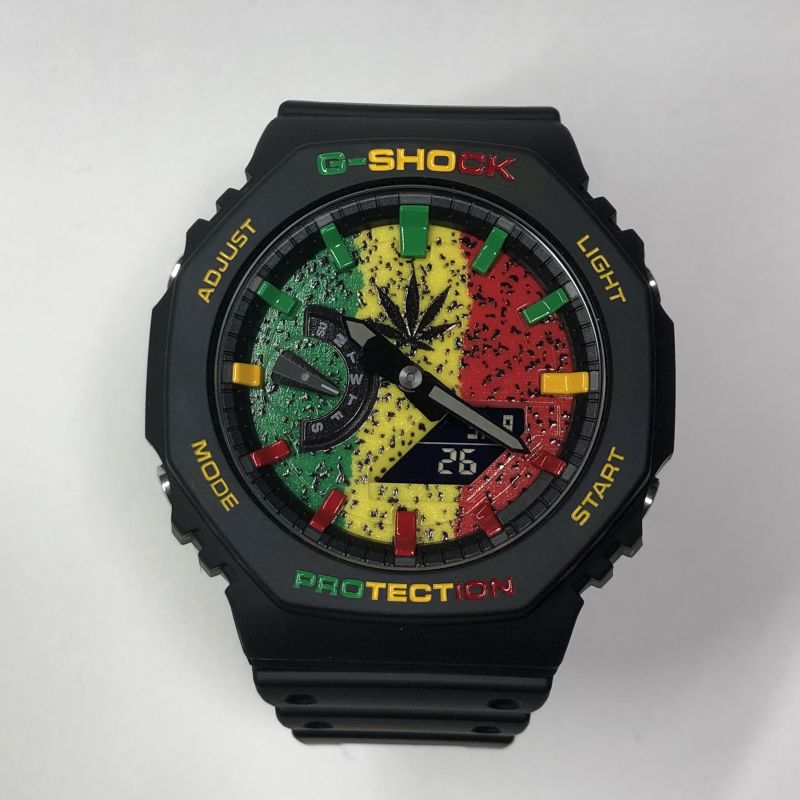 楽天市場】G-shock GA-2100RGB カシオーク カスタマイズ 蛍光