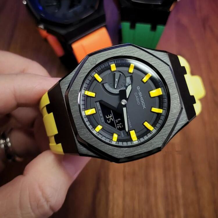 【値下】G-SHOCK Ga2100 ☆蓄光カスタム時計☆カシオーク仕様☆ 楽天市場】G-shock Ga2100 カシオーク カスタマイズ カラフル