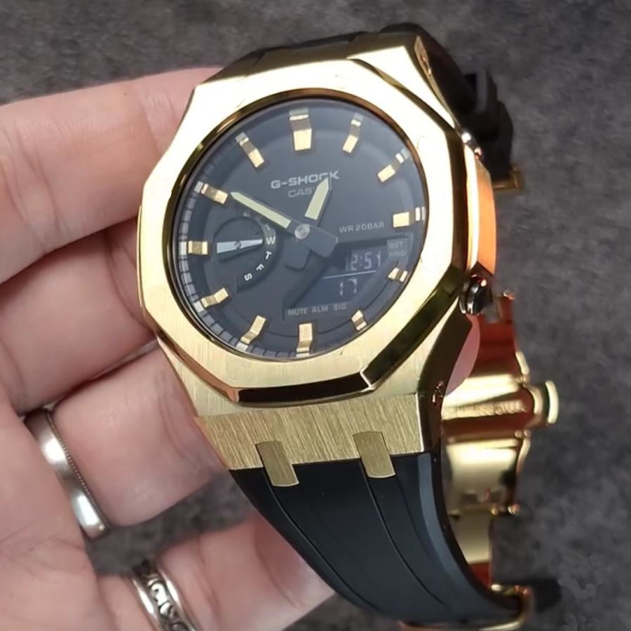 GA-2100 ゴールドカスタム 楽天市場】G-SHOCK GA2100gb GARISH GOLD フロステッド カスタム