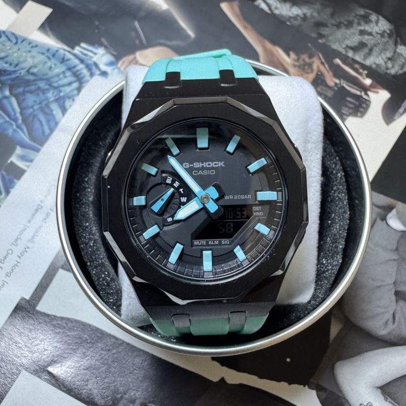 楽天市場】G-shock GA-2100-7A7 ティファニーブルー カスタム