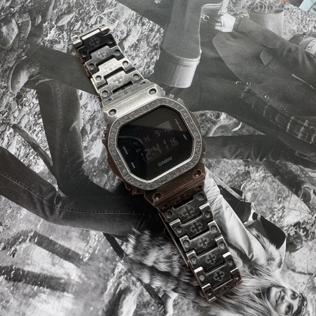 楽天市場】G-shock DW-5600 フルカスタム ステンレスメタル