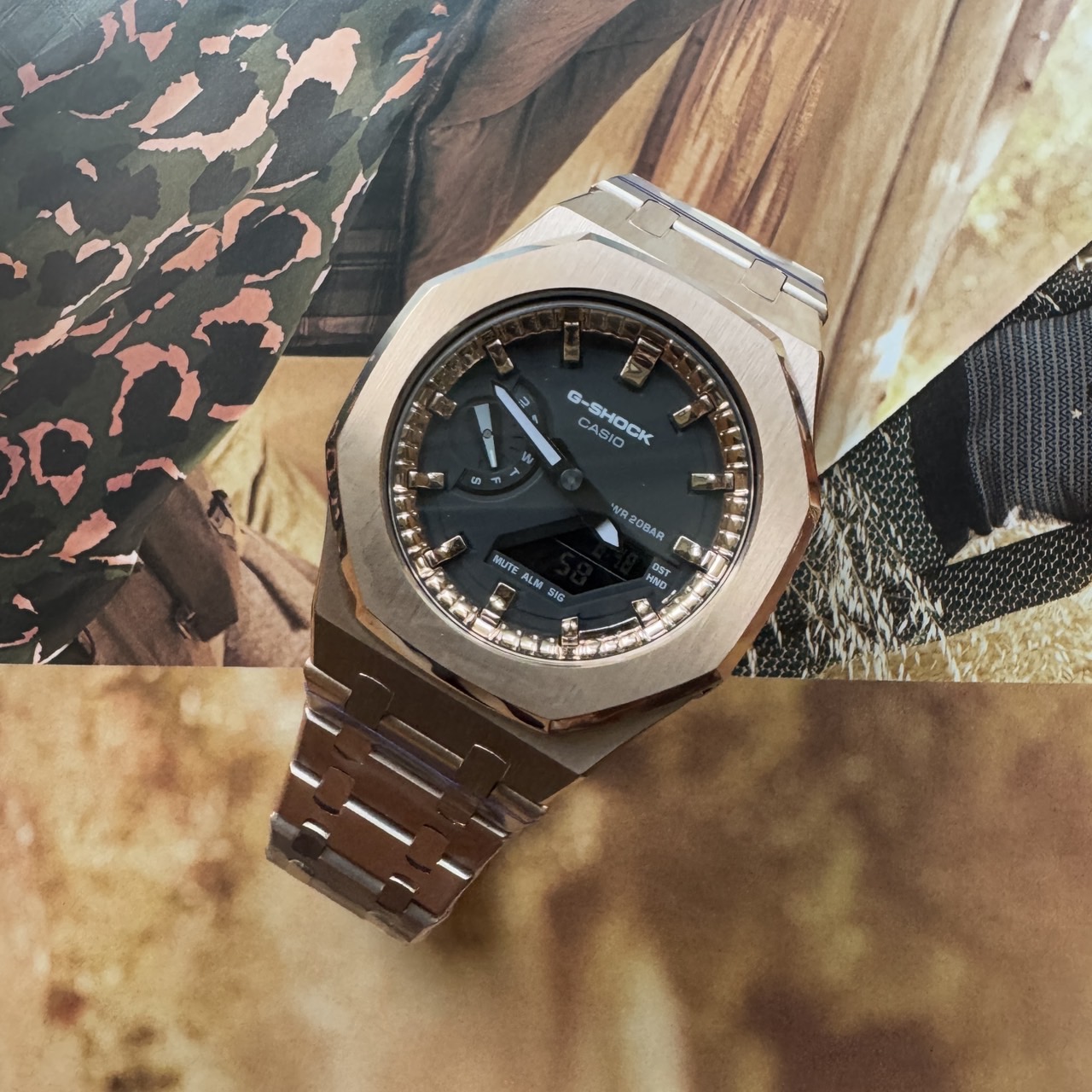G-SHOCK ローズゴールド 腕時計 G-Shock CasiOak Rose Gold Rainbow (カシオーク/ローズゴールド