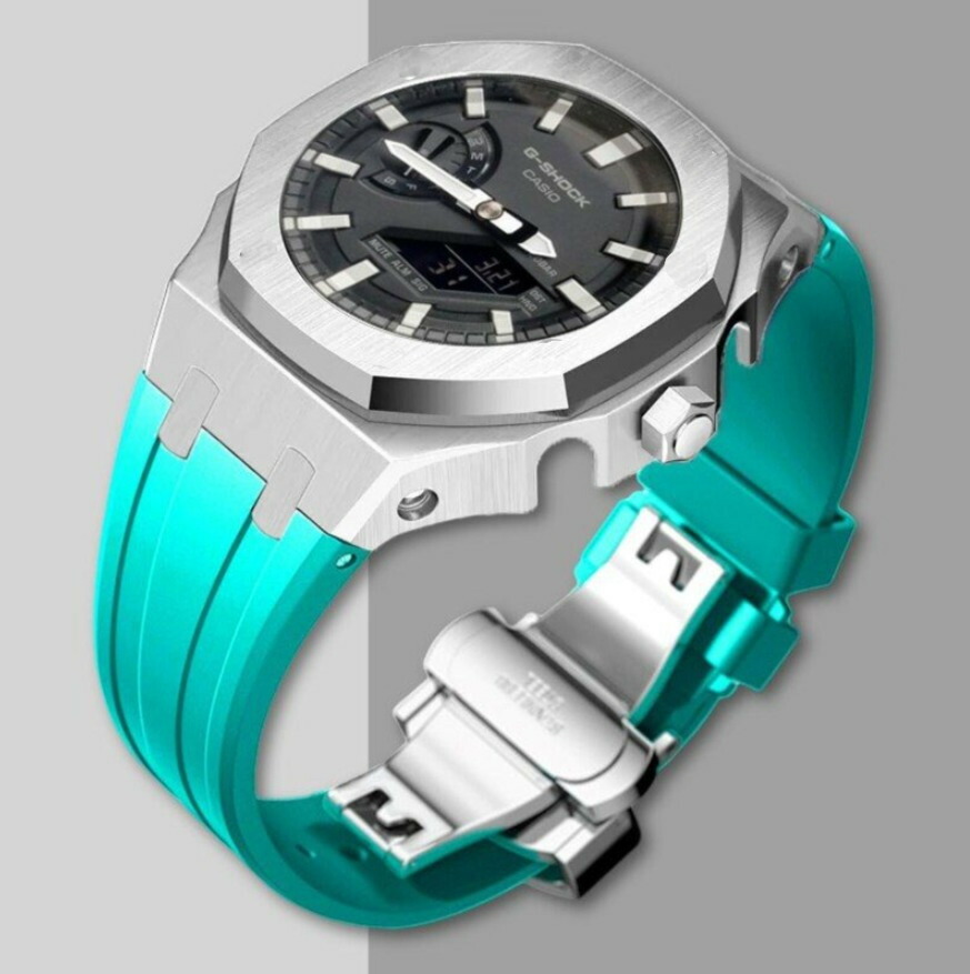 楽天市場】ga2100 g-shock ラバー ストラップ ステンレスケース
