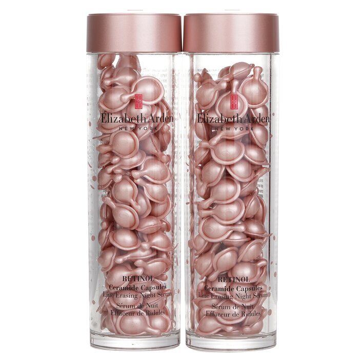 エリザベスアーデン Elizabeth Arden セラミド レチノール カプセル ラインイレイシング ナイトセラム デュオ 2x90caps【海外通販】｜Strawberrynet - fresh beauty