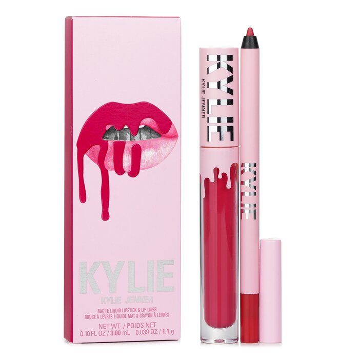 カイリー・バイ・カイリー・ジェンナー Kylie Cosmetics マット リップキット: マット リキッドリップスティック 3ml + リップライナー 1.1g - # 503 Bad Lil Thing 2pcs【海外通販】