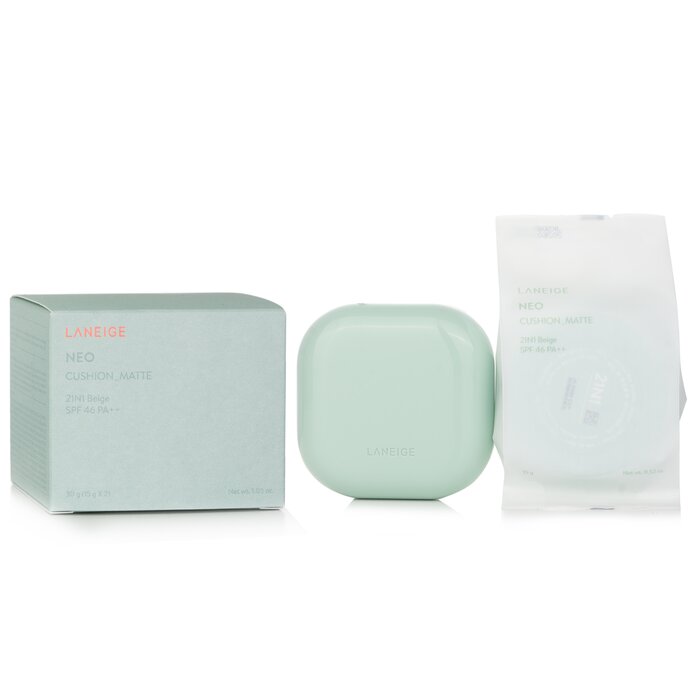 ラネージュ Laneige ネオ クッション マット SPF46 - # 21N1 Beige 2x15g/1.05oz【海外通販】