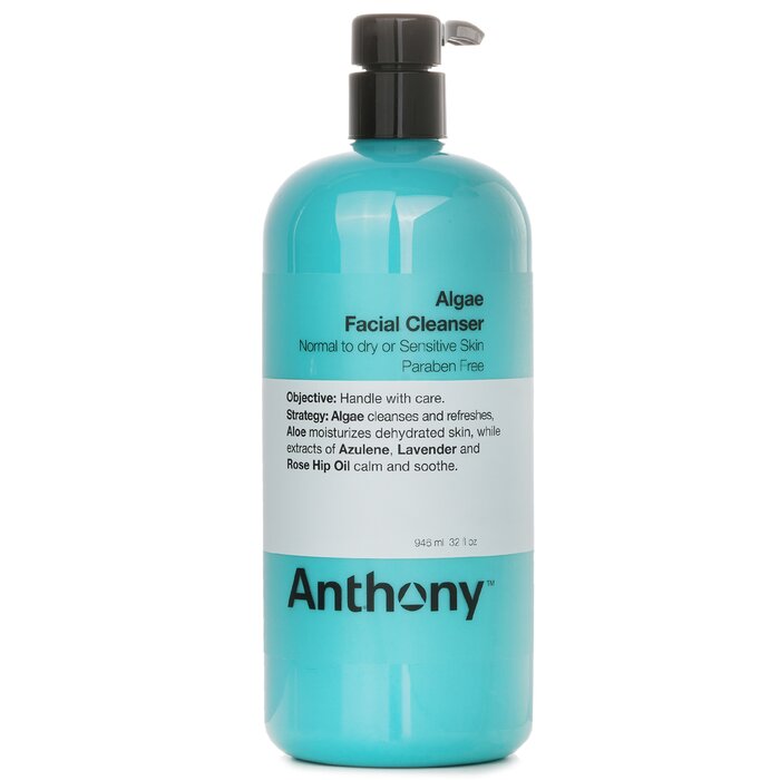 アンソニー Anthony メンズ用 アルゲ フェイシャル 洗い濯ぎ (平平凡凡たる肌からかわき切る肌または感じやすい肌向け) 946ml/32薬局衡オンス【外国で通信販売】