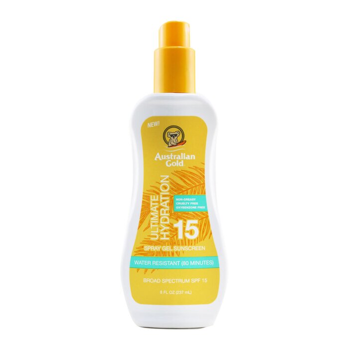 オーストラリアンゴールド Australian Gold Spray 新作 大人気 Gel Sunscreen 【95%OFF!】 SPF 8oz 237ml Hydration 海外通販 Ultimate 15