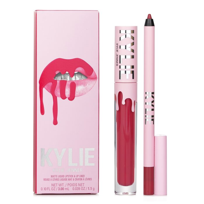 カイリー・バイ・カイリー・ジェンナー Kylie Cosmetics マット リップキット: マット リキッドリップスティック 3ml + リップライナー 1.1g - # 401 Victoria 2pcs【海外通販】