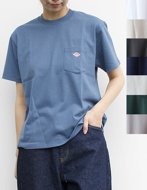 DANTON （ダントン） ポケットTシャツ（#DT-C0197 TCB）T/C OPEN END JERSEY SOLLID トップス/Tシャツ/半袖Tシャツ/ 2025SS/25SS【レディース】