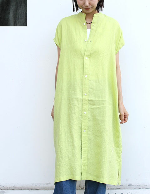 【即納】【26SS】ORCIVAL（オーシバル／オーチバル）リネンスリーブレスワンピース（#OR-G0094 YLM）SLEEVELESS DRESSトップス/プルオーバー衣装/衣装/ダンス楽隊色合い/リネン/26SS/2026SS【レディース】
