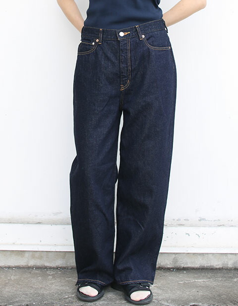 【26SS】【即納】caqu(サキュウ) リネンサギングワイドlinen sagging wide（34240） デニム/ワイドデニム/パンツ/26SS/2026SS【レディース】