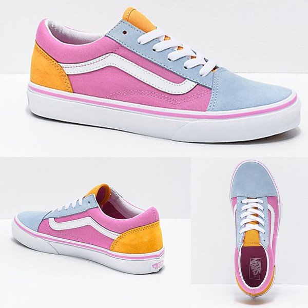 国産 Vans バンズ スニーカー ユニセックス ピンク オレンジ ブルー オールドスクール Old Skool 商品コード Yos1796 本店は Dolores Maxwell Com