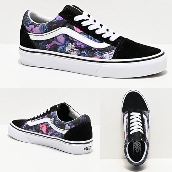 楽天市場 Vans バンズ スニーカー 大人気 ユニセックス 花柄 ブラック ブラック オールドスクール Old Skool Warped Floral Black 商品コード Yos1804 Stroke