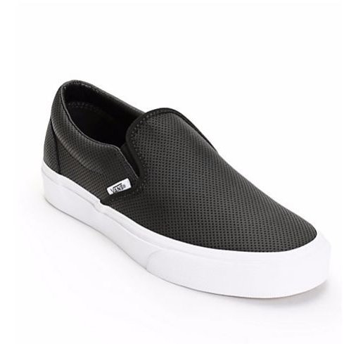 楽天市場 Vans バンズ Perforated 穴あき レザースリッポン 大人気 ユニセックス スニーカー ブラック Stroke