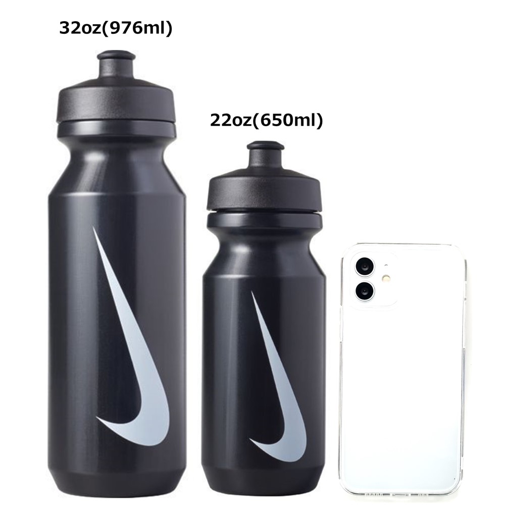NIKEウォーターボトル水筒650mlランニングスポーツ部活水分補給ブラックホワイトハイドレーション22ozhy6004
