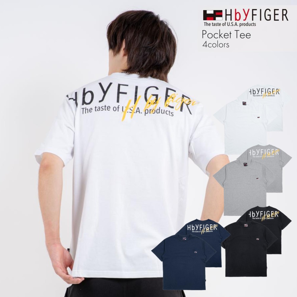 【楽天市場】[セール] 父の日 ギフト H BY FIGER / エイチ・バイ・フィガー ポケット付き Tシャツ バックプリント メンズ ...