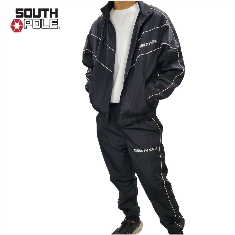 【セール】 SOUTHPOLE メンズ セットアップ 上下セット ビッグ ワイド ポリエステル ブラック L XL 2XL 3XL 大きいサイズ ビッグサイズ B系 ストリート ヒップホップ ダンス 衣装 ファッション 正規品｜STROLL【ストロール】STL