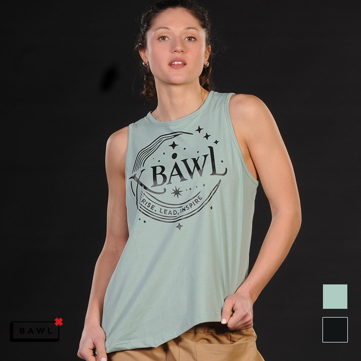 アウトレット BAWL ボウル タンクトップ ブラック セージ エクササイズ フィットネス ジム スポーツ ダンス ヨガ ウェア