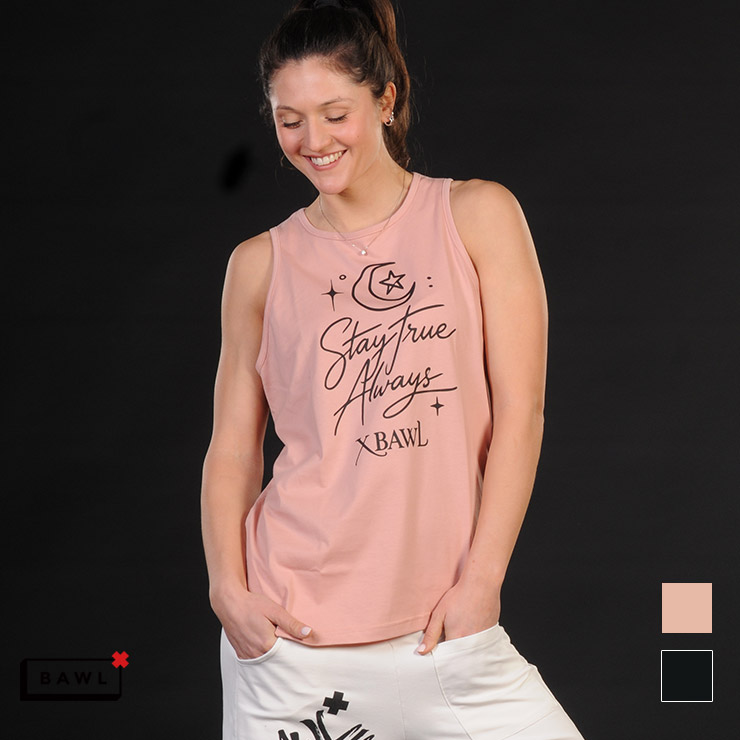 楽天市場】BAWL ボウル タンクトップ ブラック セージ エクササイズ