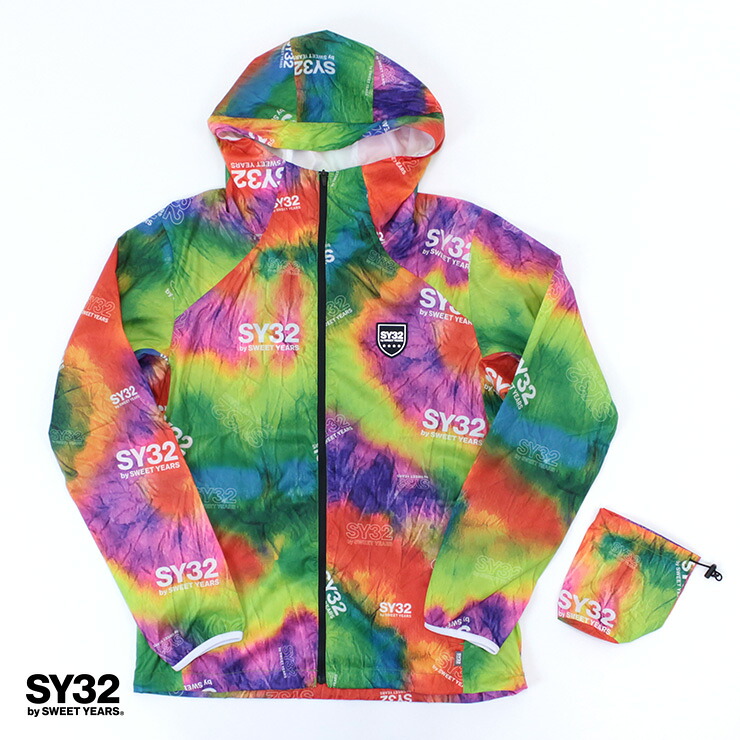 アウトレット SY32 by SWEET YEARS エスワイ32 ユニセックス ジップアップ ロングスリーブ TIE DYE Mサイズ Lサイズ