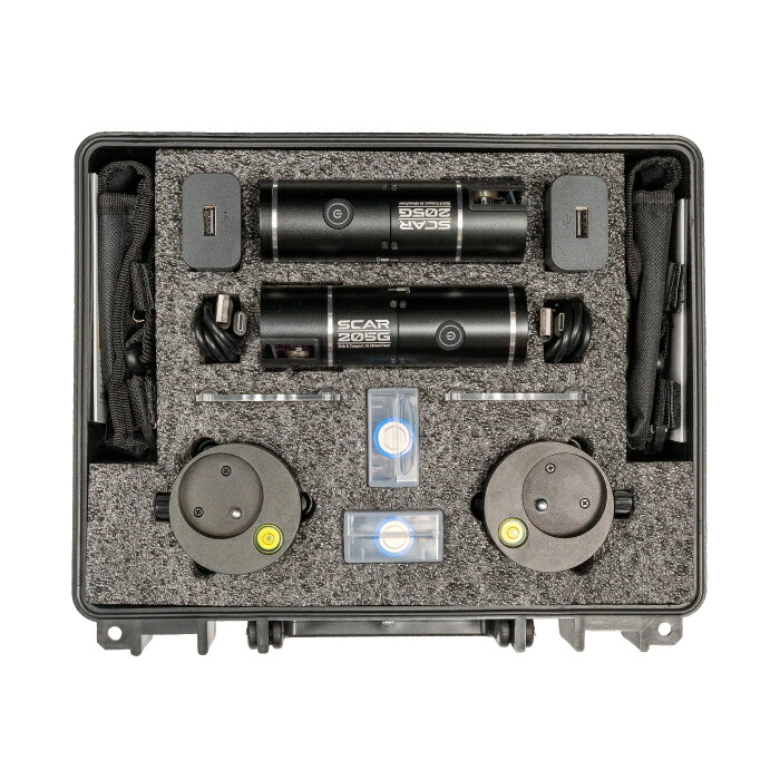 STS 緑であること レーザ墨出器 SCAR-205G × 2台書き割り