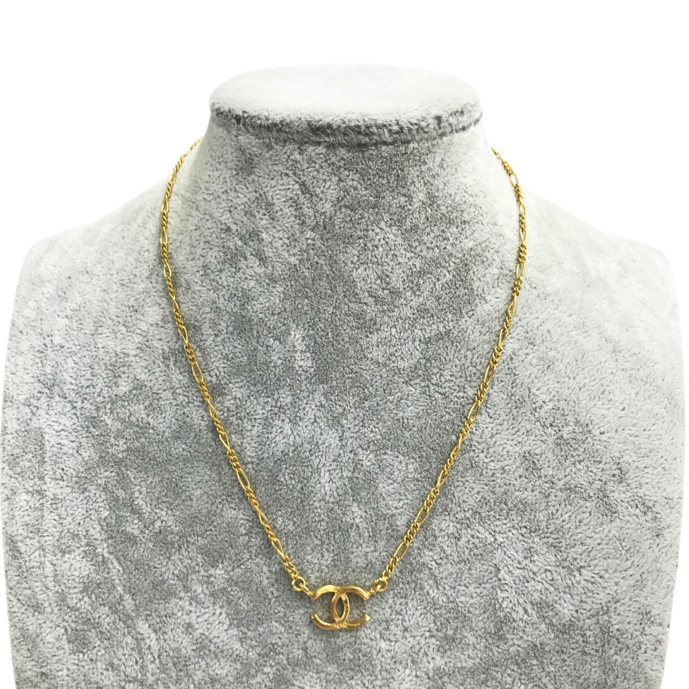 CHANEL シャネル ココマーク ネックレス ゴールド系 【中古】