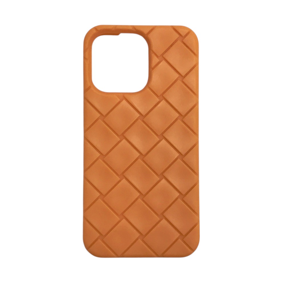 BOTTEGA VENETA ボッテガ ヴェネタ  iphone入れもの ケイ素樹脂思われ人 押しかぶせる  オレンジ色系 13PRO 【中古】