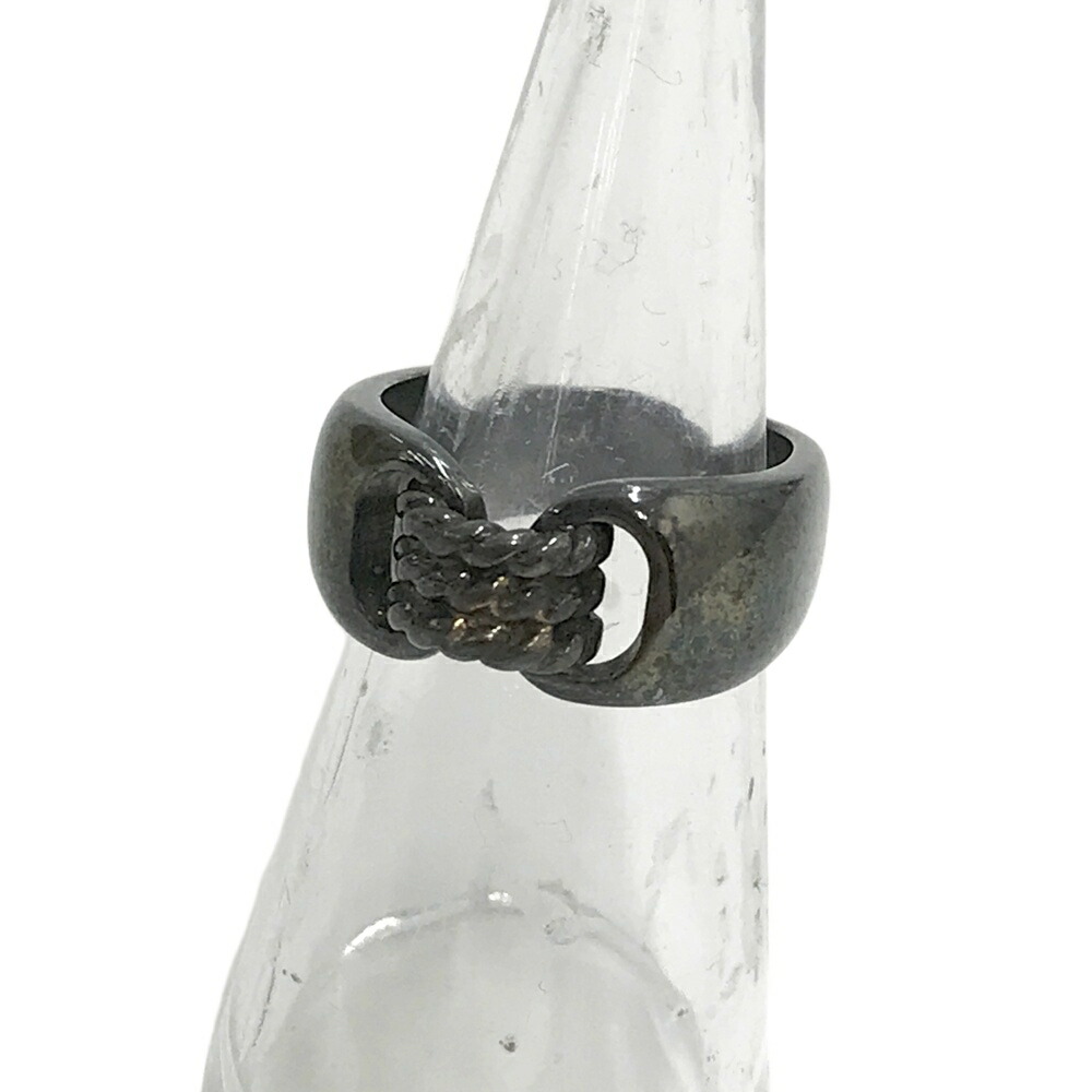 楽天市場】エルメス 指輪 ルーリーリング レザー H金具 ブラック ＃19