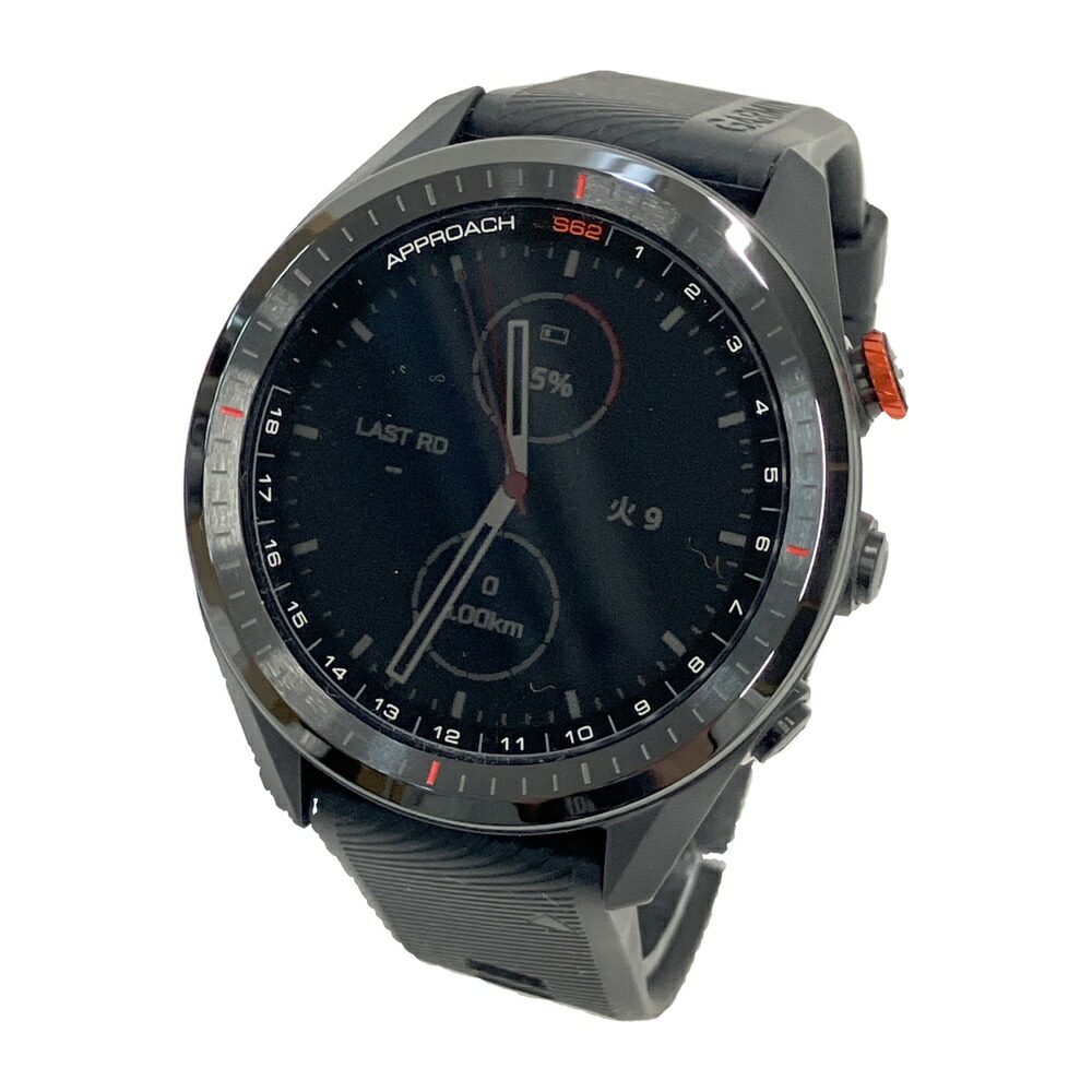 GARMIN ガーミン APPROACH S62 GPSナビ ゴルフご覧なさる  黒いこと系  【中古】ゴルフ御召しもの