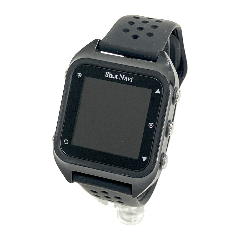 SHOT NAVI ショットナビ Hug beyond lite ゴルフご覧なさる ウオッチ型 GPSナビ  黒いこと系  【中古】ゴルフ御召しもの
