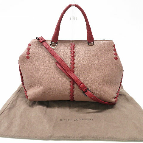 BOTTEGA VENETA ボッテガ ヴェネタ  2WAY御徒面子  サクラ色系  【中古】
