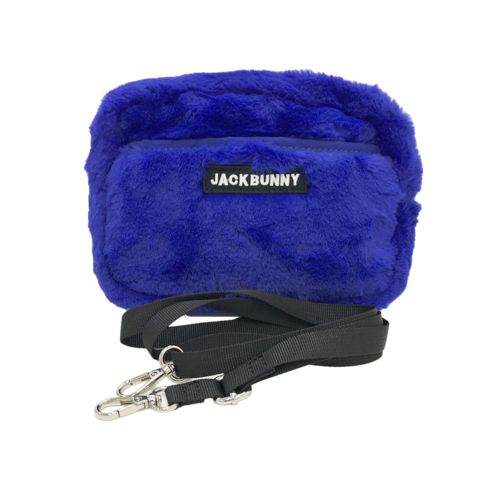 JACK BUNNY ジャックバニー ファー ショルダーバッグ ブルー系 【中古】ゴルフウェア