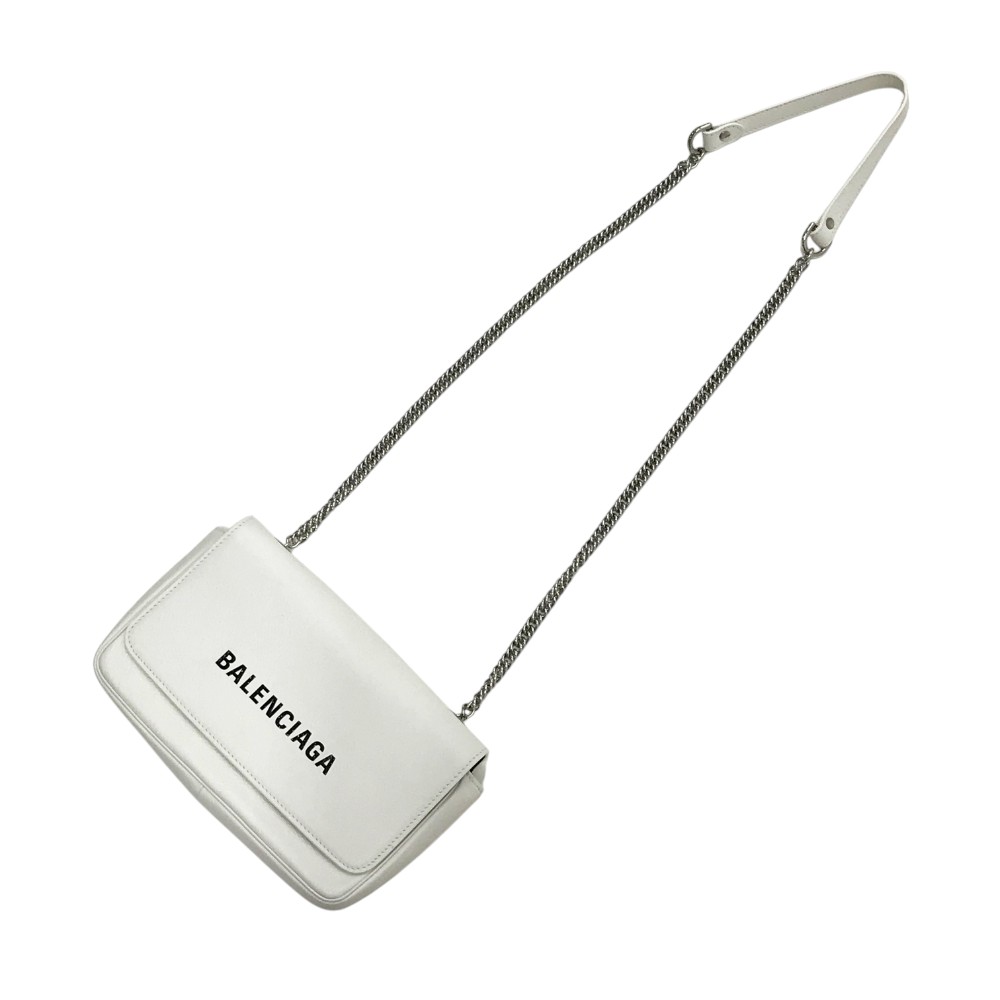 BALENCIAGA バレンシアガ EVERYDAY チェーン ショルダーバッグ ホワイト系 【中古】 42,900円