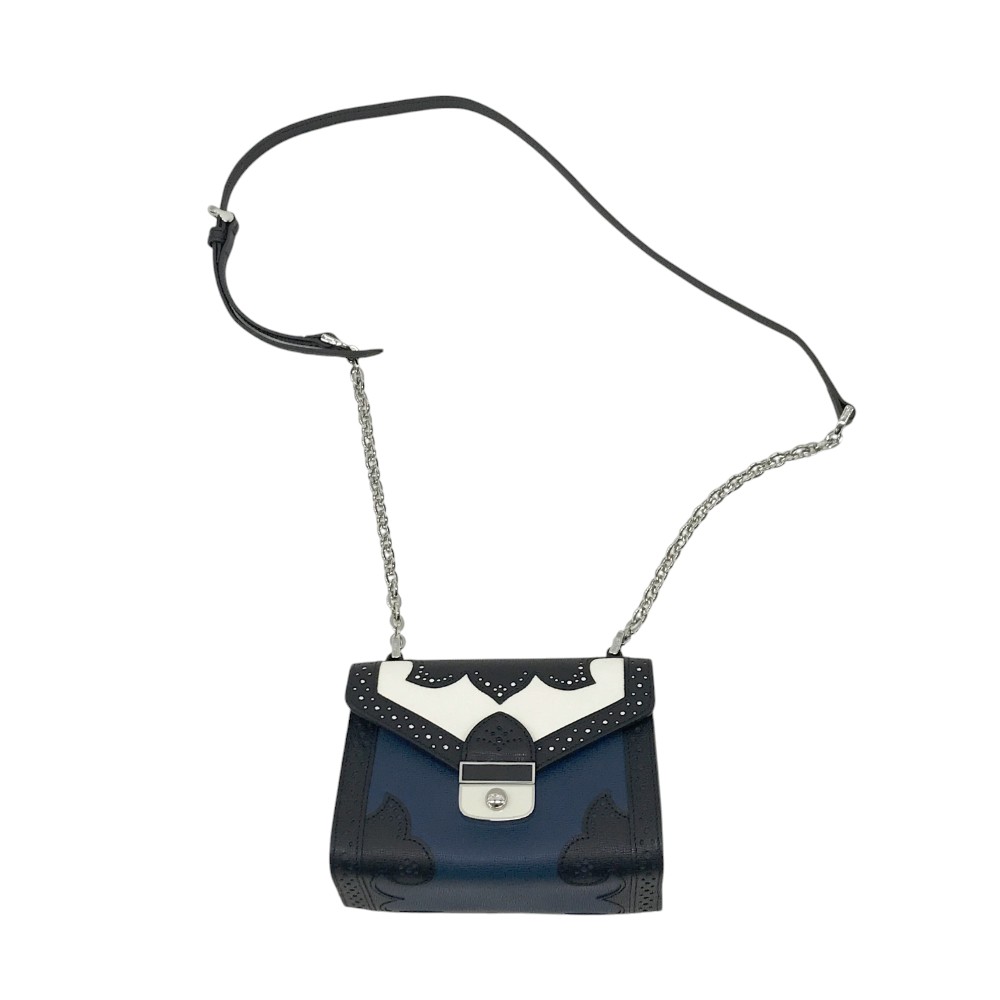 LONG CHAMP ロンシャン チェーンショルダーバッグ ブラック系 【中古】レディース