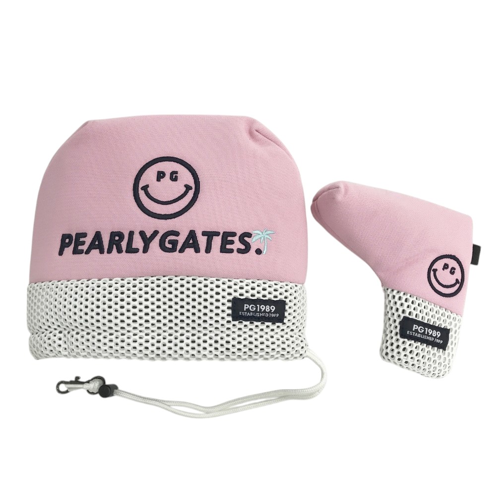 PEARLY GATES パーリーゲイツ  ボア ヘッドカバー ニコちゃん 3点セット ボーダー柄  FW×3 [240101489124] ゴルフウェア ストスト PEARLY GATES パーリーゲイツ ボア ヘッドカバー ニコちゃん 3点