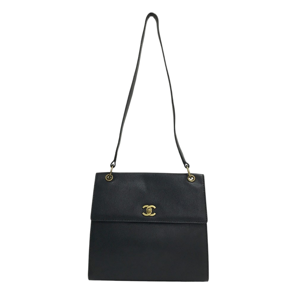 CHANEL シャネル 5526518 キャビア人はだ ショルダーバッグ  黒いこと系  【中古】