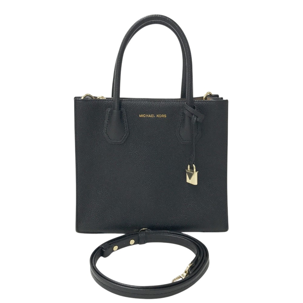 MICHAEL KORS ブラックレザー ハンドバッグ　2way MICHAEL KORS - ✨️美品 MICHAEL COMS マイケルコース