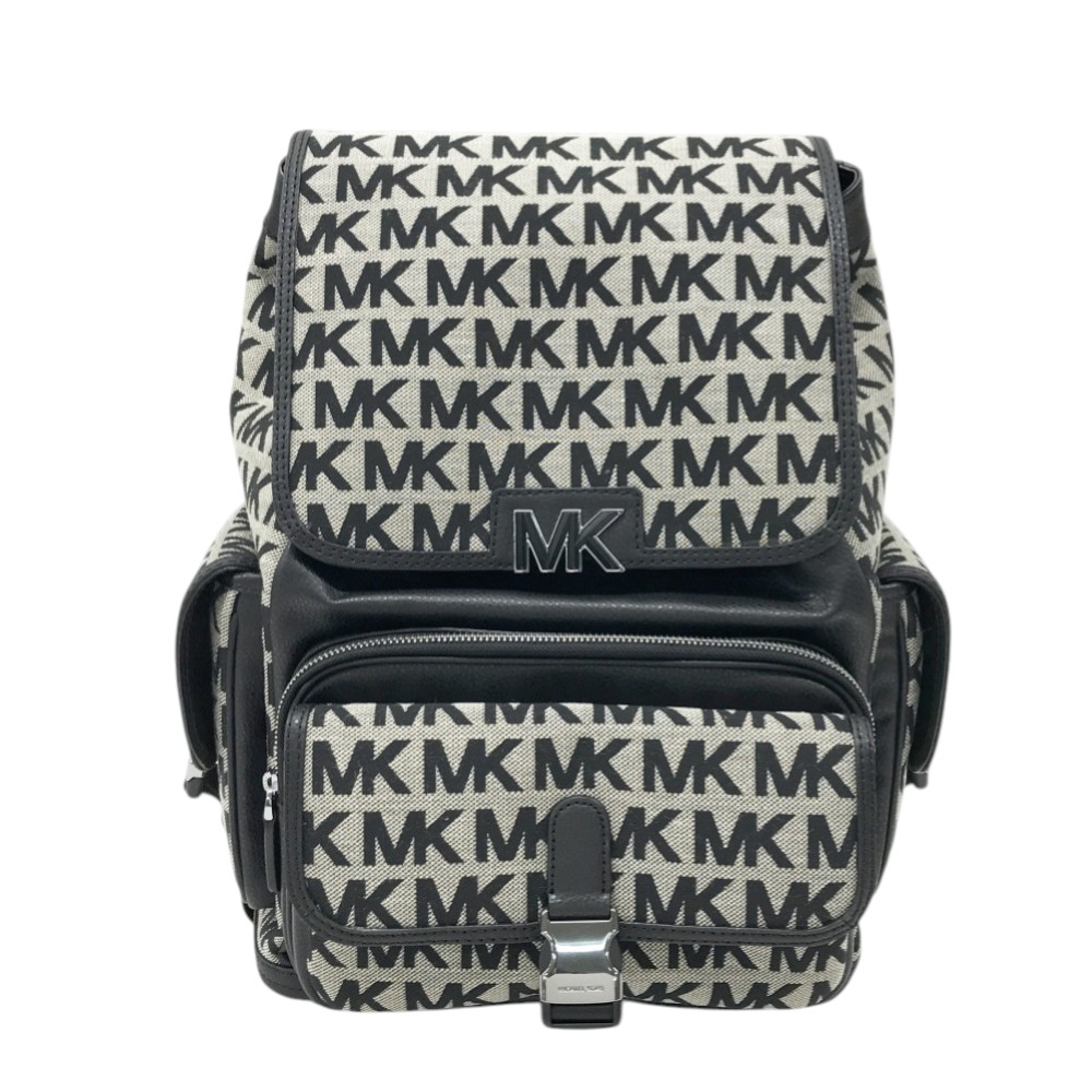 MICHAEL KORS マイケル コース  HUDSON ユーティリテーバックパック ロゴ柄 ブラック系  【中古】