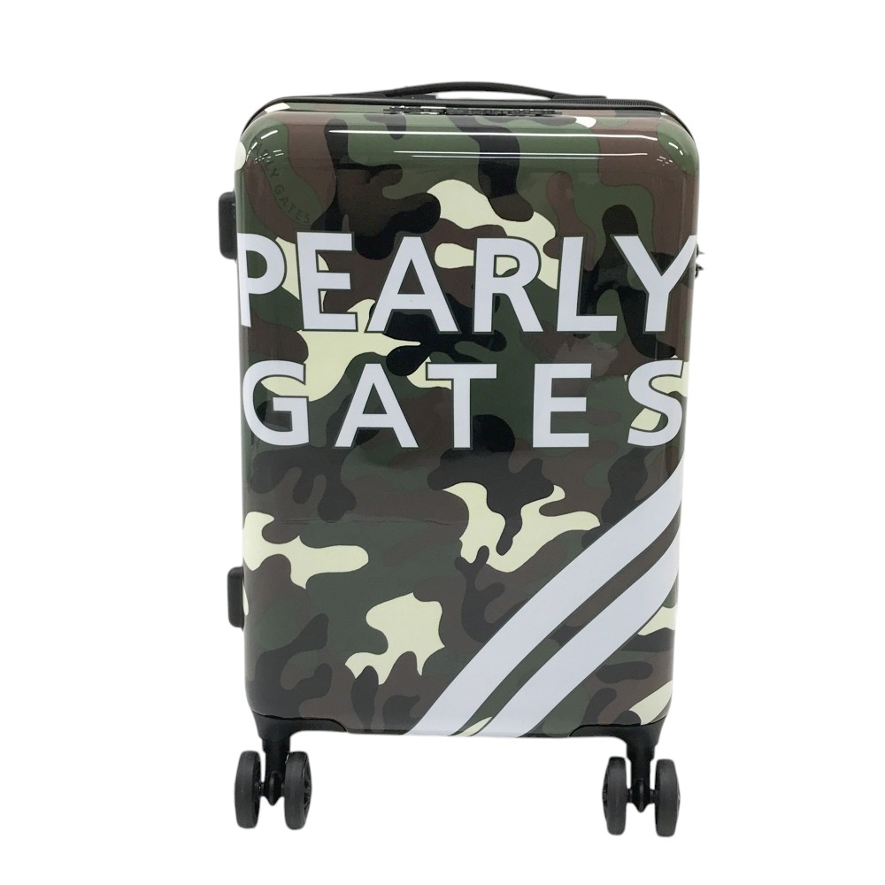 PEARLY GATES パーリーゲイツ カスタマイズ キャリーケース カモフラ柄 カーキ系 【中古】ゴルフウェア
