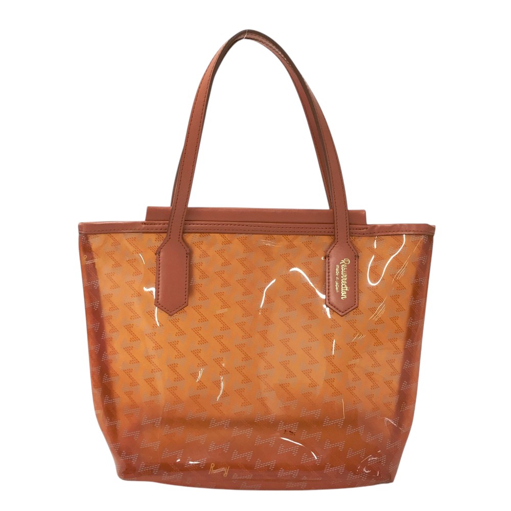 楽天市場】【美品】レザレクション カートバッグ オレンジ ロゴ総柄