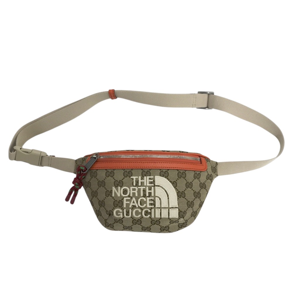 GUCCI グッチ 650299 上半身御徒面子 THE NORTH FACE GG ベージュ系  【中古】
