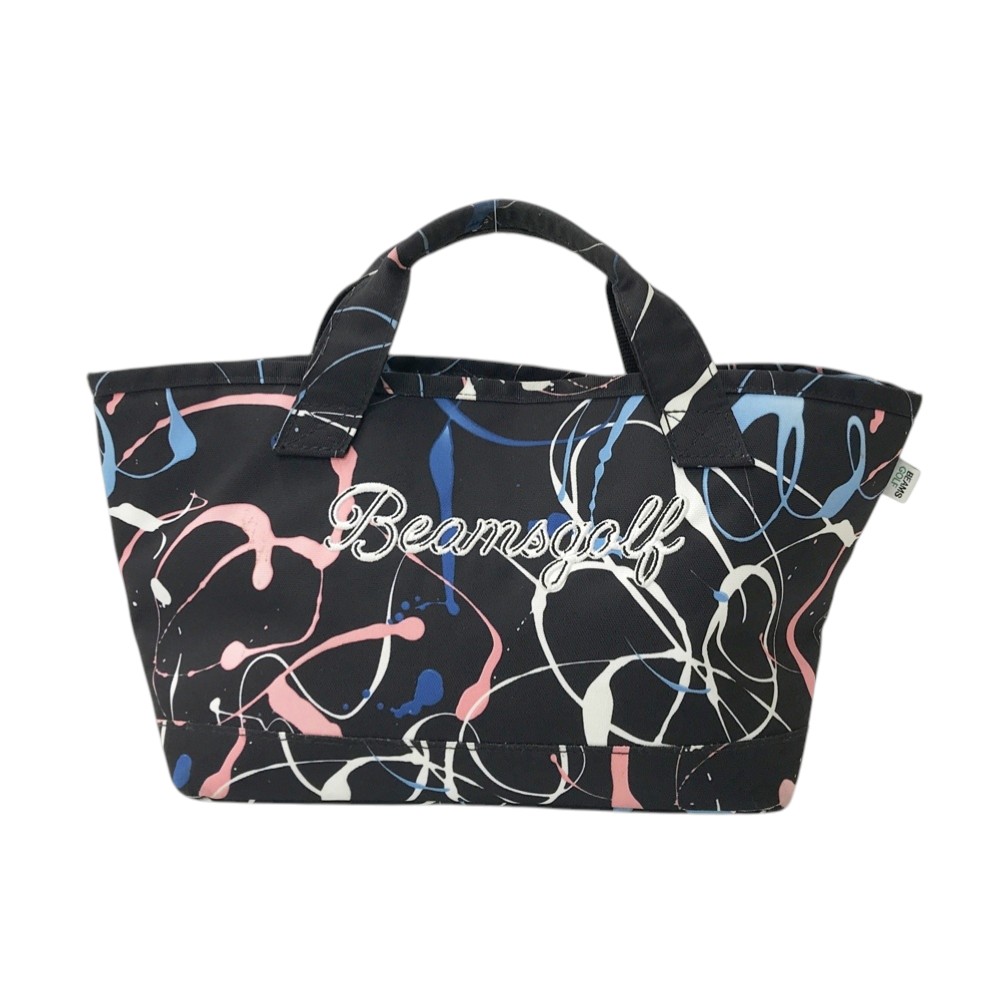 BEAMS GOLF ビームスゴルフ カートバッグ 総柄 ブラック系 【中古】ゴルフウェア