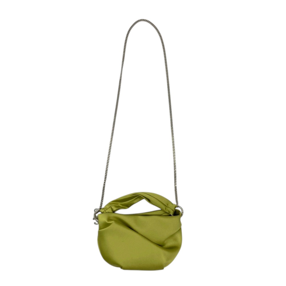 JIMMY CHOO ジミーチュウ ショルダーバッグ チェーン BONNY SAT グリーン系 【中古】