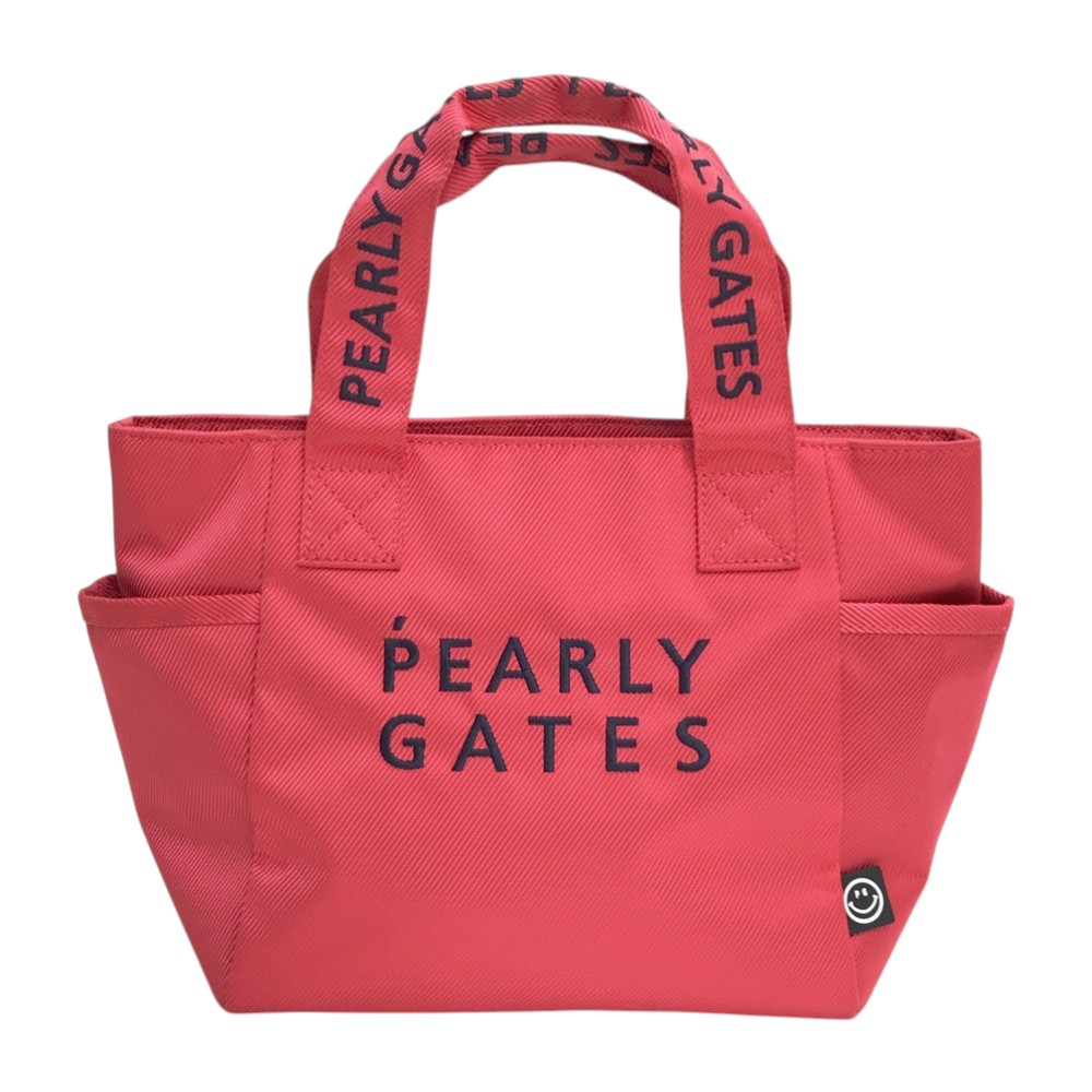PEARLY GATES パーリーゲイツ カートバッグ ニコちゃん ピンク系 【中古】ゴルフウェア