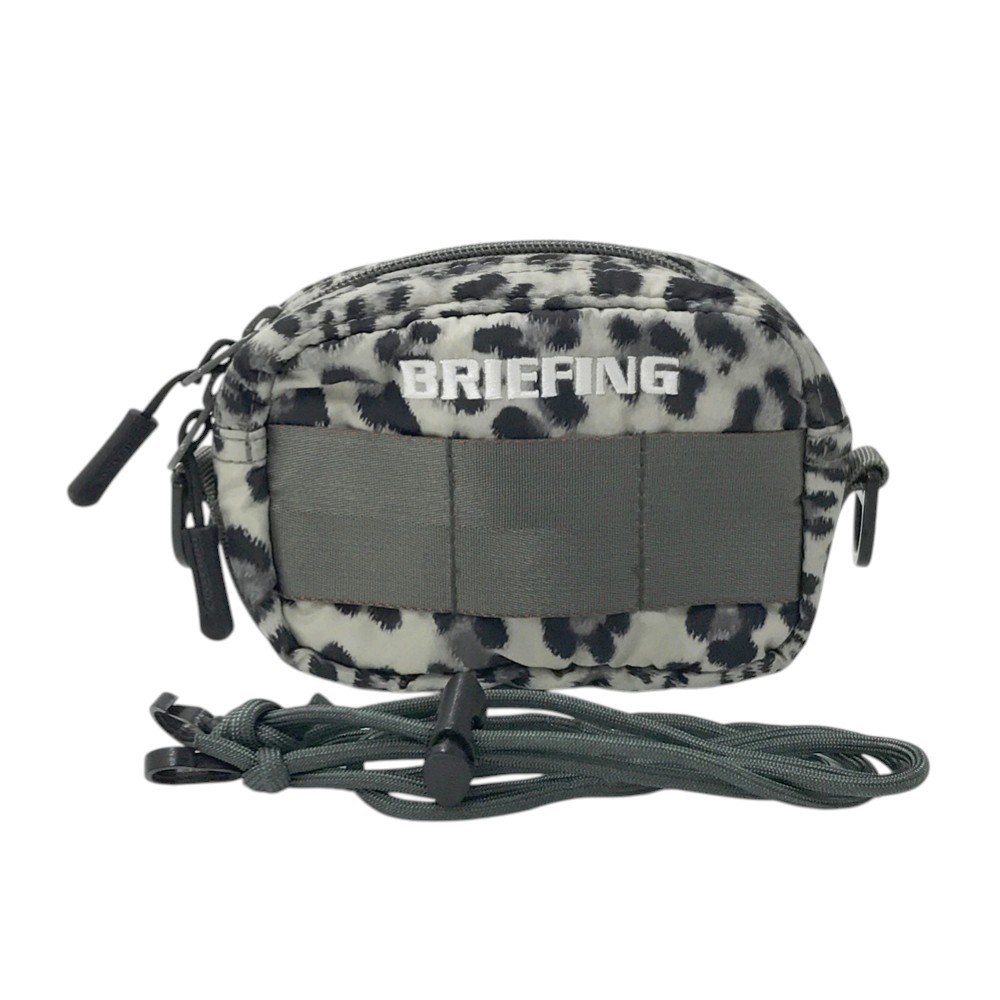 BRIEFING GOLF ブリーフィング ショルダーポーチ ヒョウ柄 レオパード グレー系 【中古】ゴルフウェア