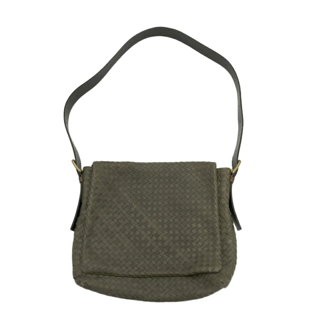 BOTTEGA VENETA ボッテガ ヴェネタ イントレチャート ショルダーバッグ 伝達人  赤銅色系  【中古】