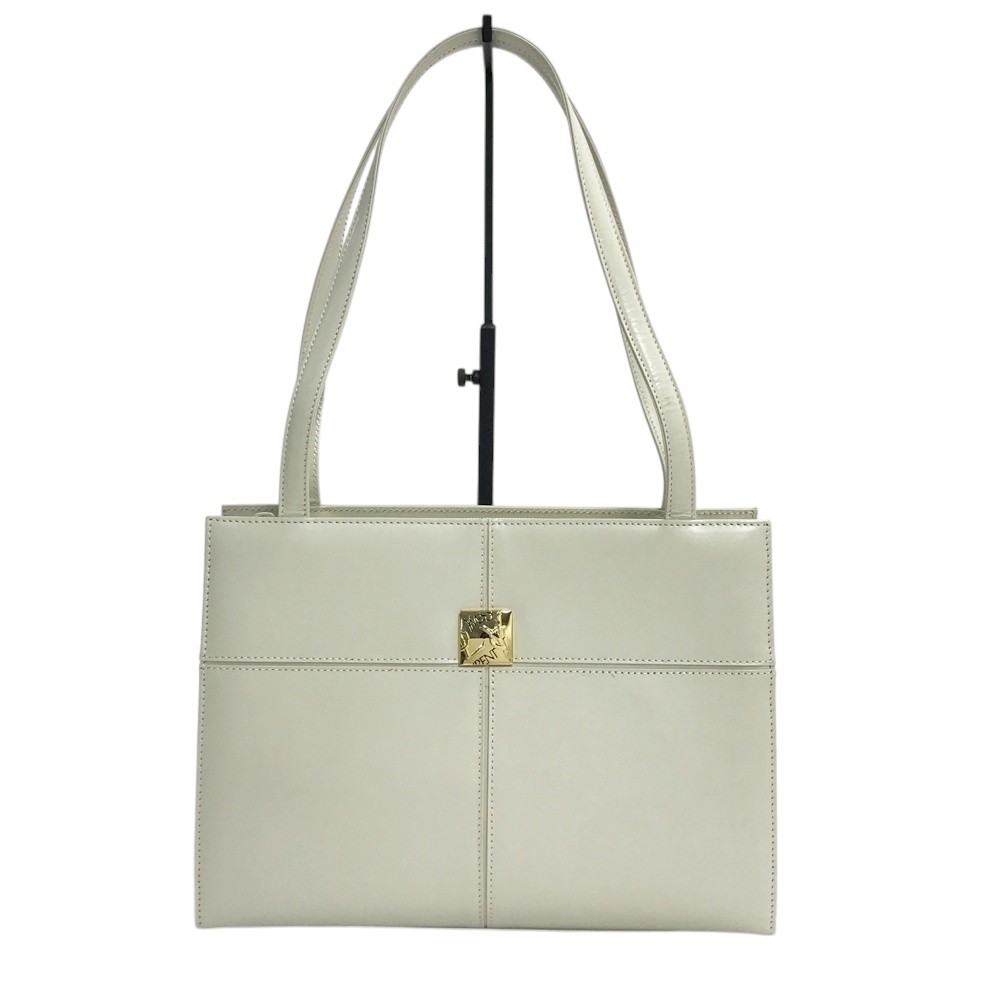 YVES SAINT LAURENT イヴ・サンローラン レザー ハンドバッグ ホワイト系 【中古】｜中古ゴルフウェア通販STST
